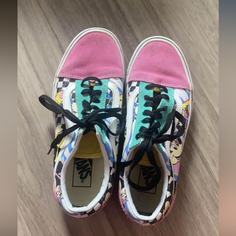 VANS X DISNEY MICKEY /TRUE 90th OLD SKOOL 80s SNEAKERS SHOES WOMEN’S 7 MEN’S 5.5